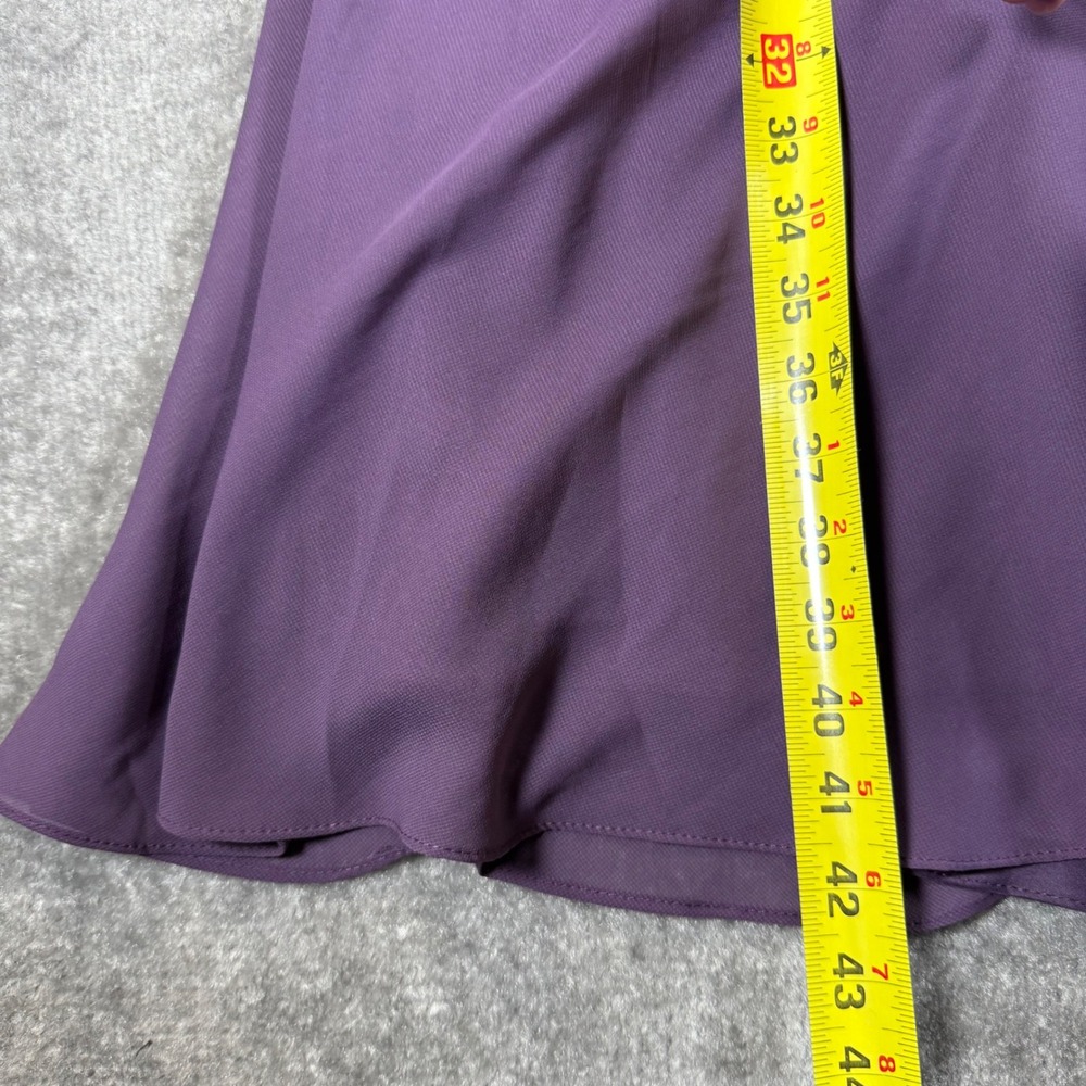NWT JJ's House Dress Womens 20W Plum Chiffon Flutter Sleeve Midi Bridesmaid - Picture 10 of 10
